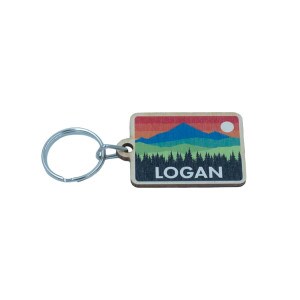 Logan Scenery Wooden Keychain